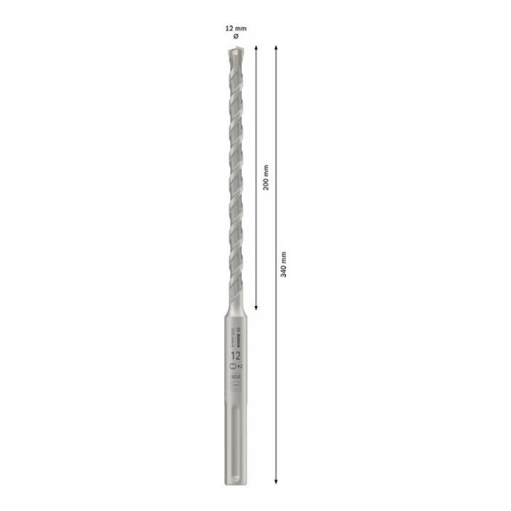 Bosch PRO Foret à percussion SDS max-4, 12 x 200 x 340 mm