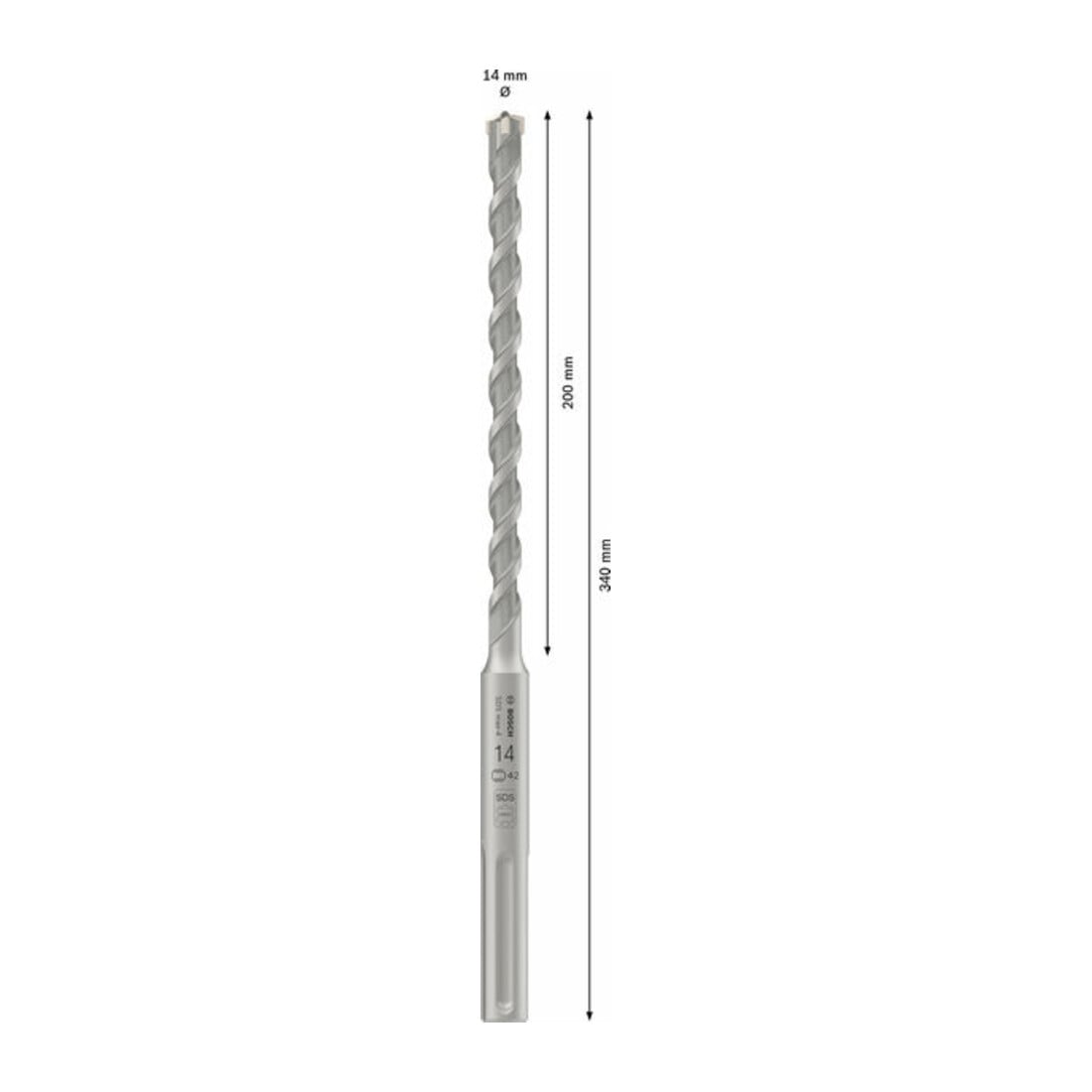 Bosch PRO Foret à percussion SDS max-4, 14 x 200 x 340 mm