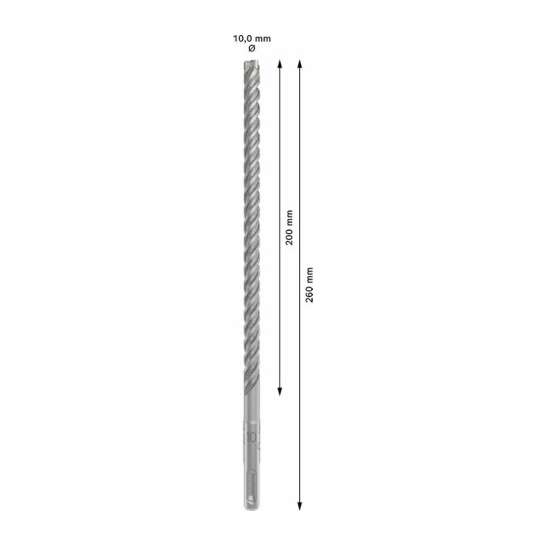Bosch PRO Foret à percussion SDS plus-5X, 10 x 200 x 260 mm
