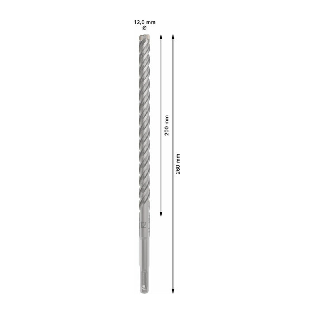 Bosch PRO Foret à percussion SDS plus-5X, 12 x 200 x 260 mm
