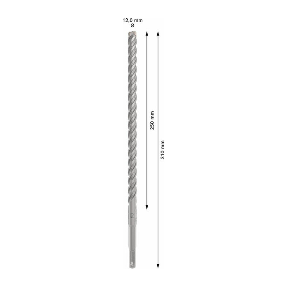 Bosch PRO Foret à percussion SDS plus-5X, 12 x 250 x 310 mm