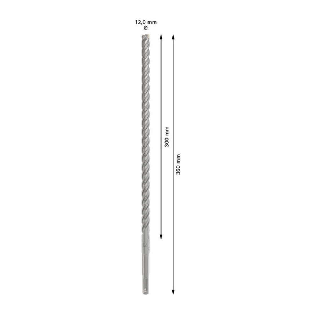 Bosch PRO Foret à percussion SDS plus-5X, 12 x 300 x 360 mm