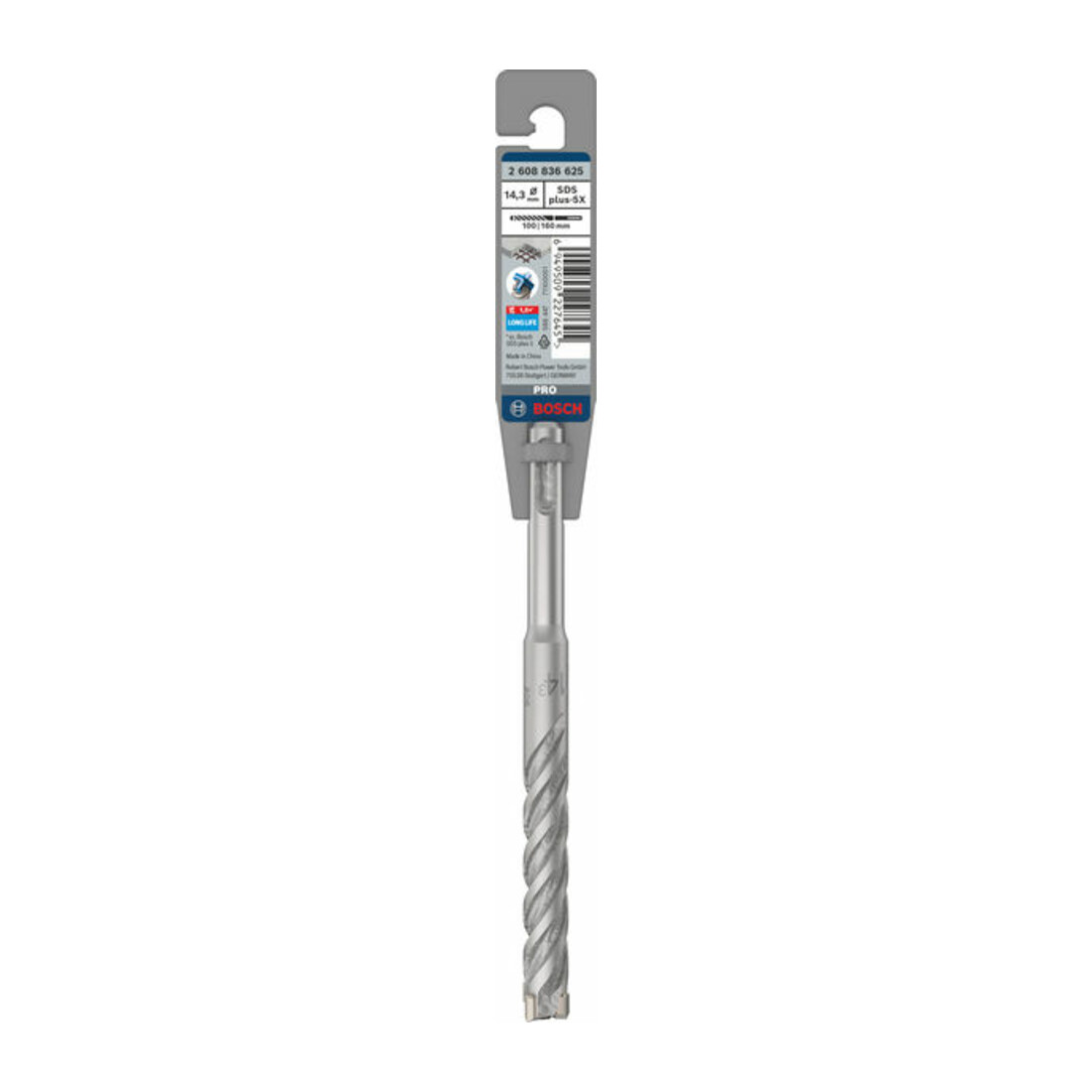 Bosch PRO Foret à percussion SDS plus-5X, 14,3 x 100 x 160 mm
