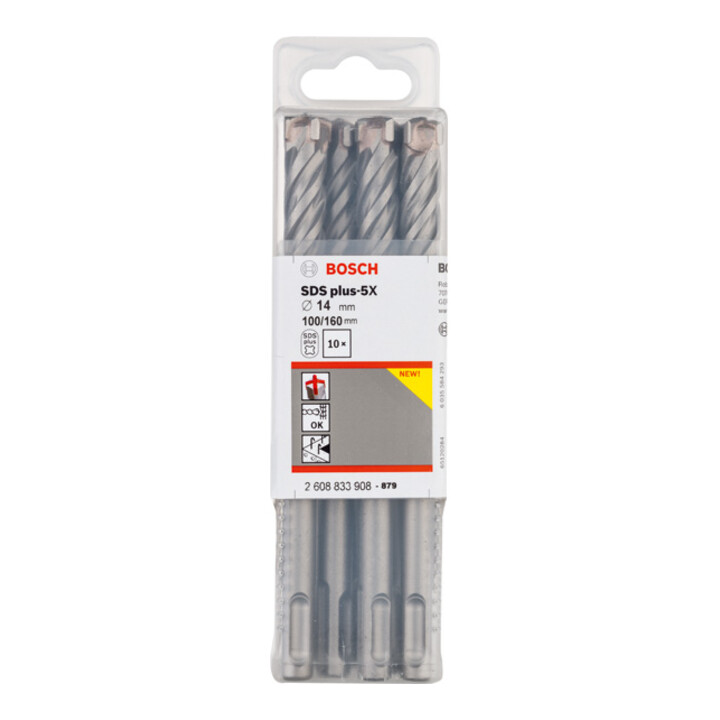 Bosch PRO Foret à percussion SDS plus-5X, 14 x 100 x 160 mm, 10 pcs