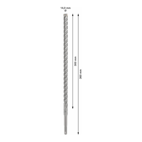 Bosch PRO Foret à percussion SDS plus-5X, 14 x 300 x 360 mm