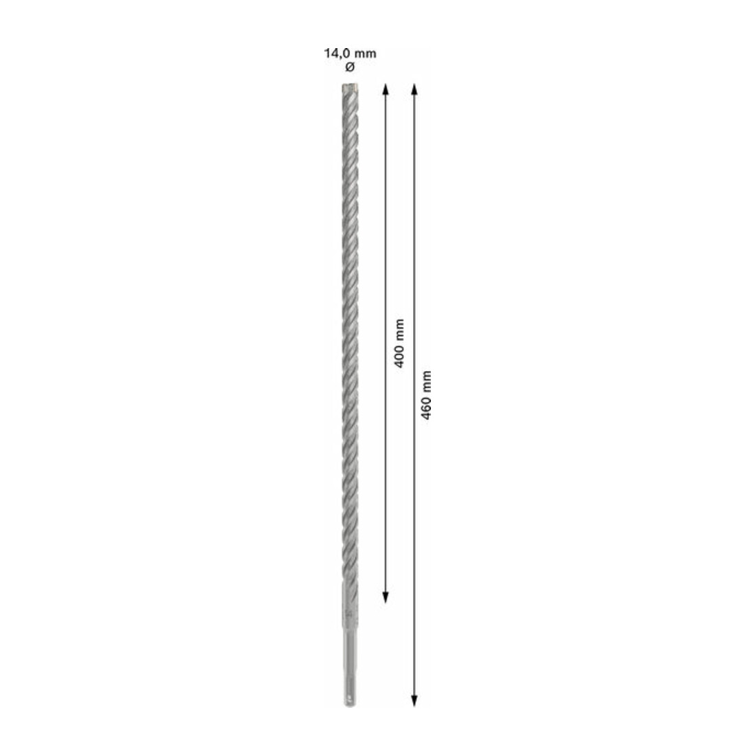 Bosch PRO Foret à percussion SDS plus-5X, 14 x 400 x 460 mm