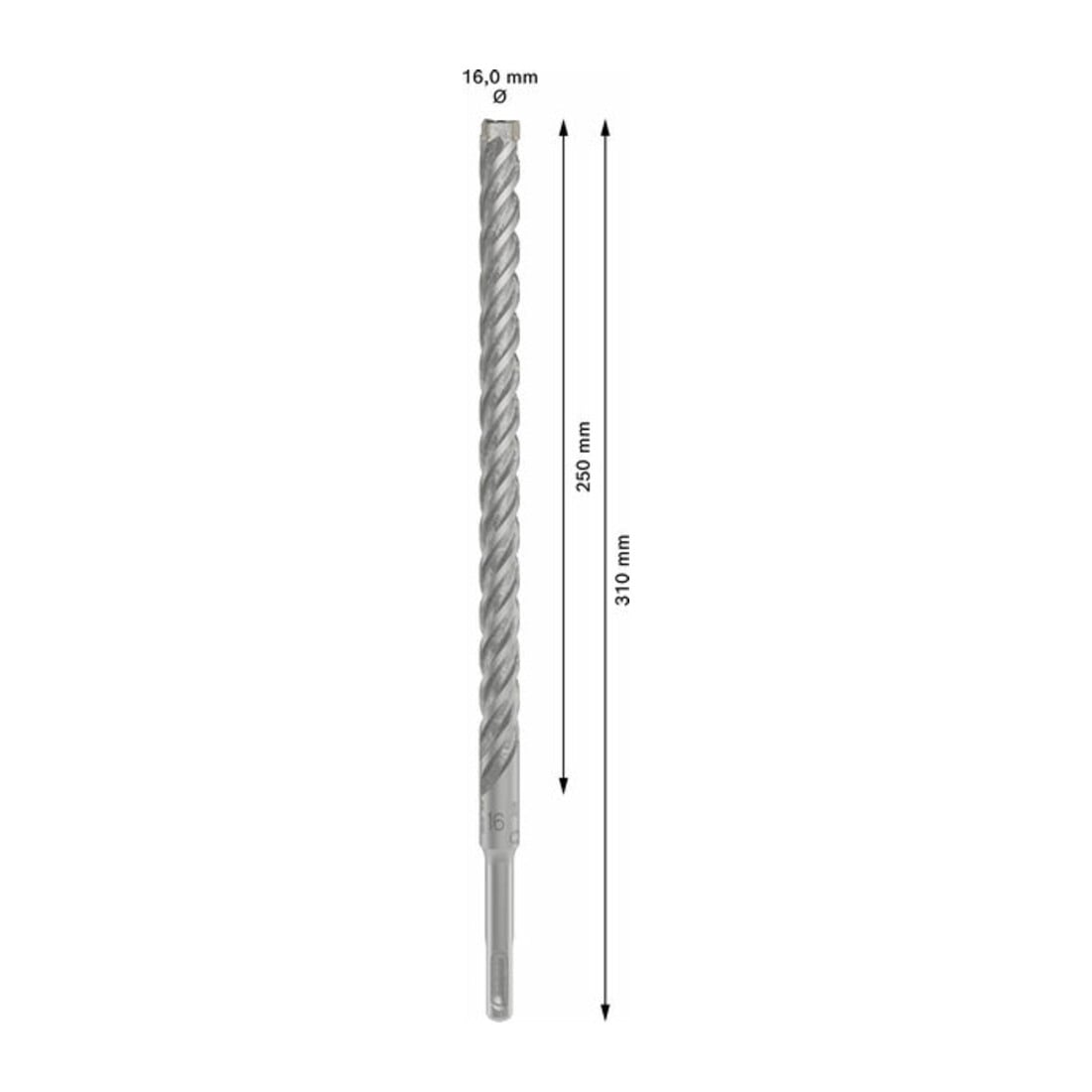 Bosch PRO Foret à percussion SDS plus-5X, 16 x 250 x 310 mm