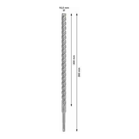 Bosch PRO Foret à percussion SDS plus-5X, 16 x 300 x 360 mm