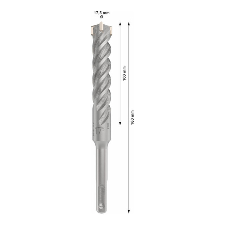 Bosch PRO Foret à percussion SDS plus-5X, 17,5 x 100 x 160 mm