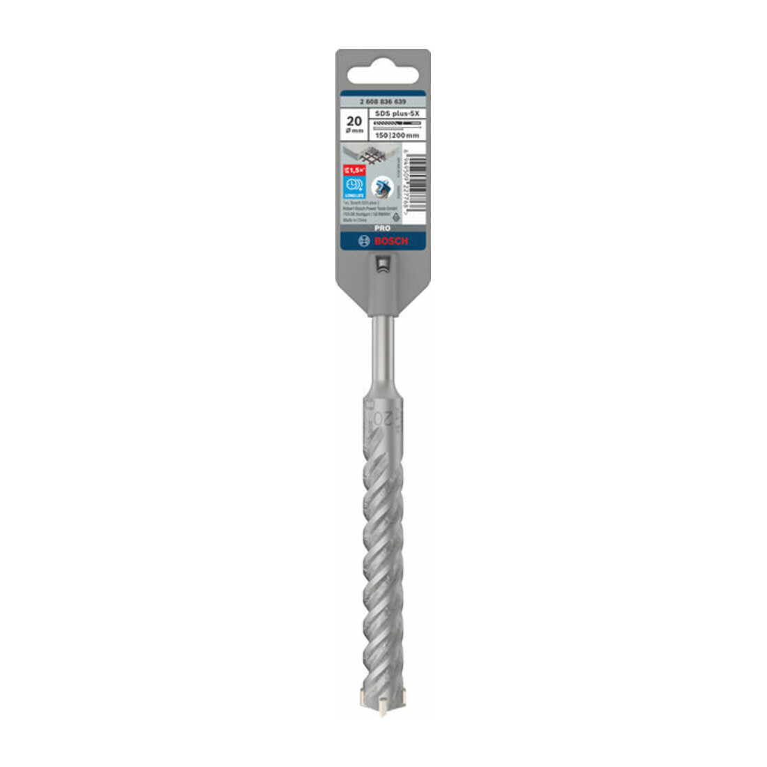 Bosch PRO Foret à percussion SDS plus-5X, 20 x 150 x 200 mm