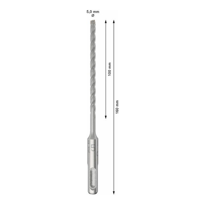 Bosch PRO Foret à percussion SDS plus-5X, 5 x 100 x 160 mm, 10 pcs