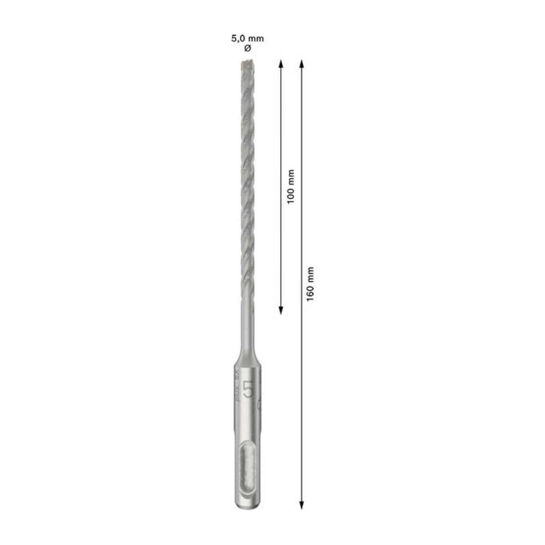 Bosch PRO Foret à percussion SDS plus-5X, 5 x 100 x 160 mm, 10 pcs