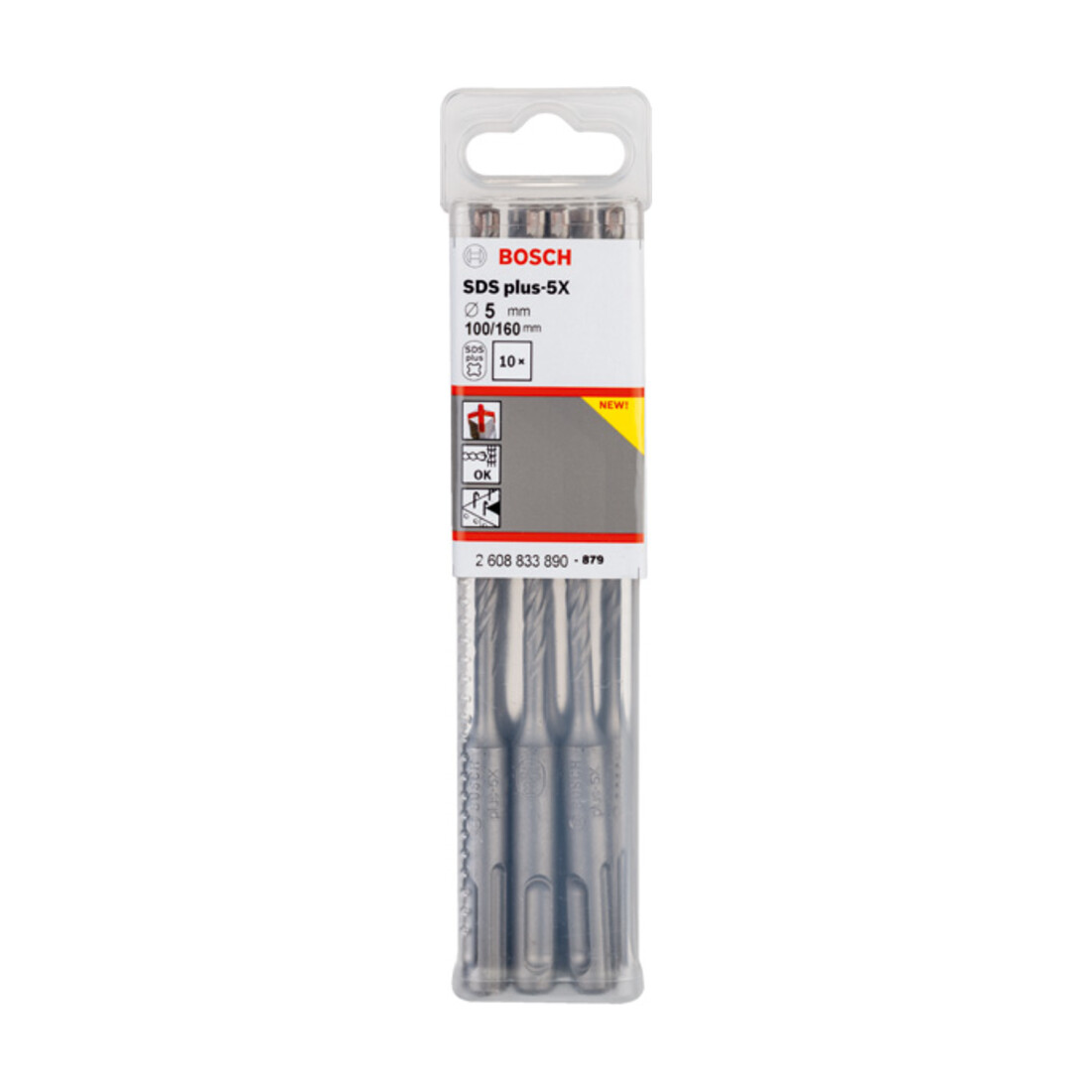 Bosch PRO Foret à percussion SDS plus-5X, 5 x 100 x 160 mm, 10 pcs