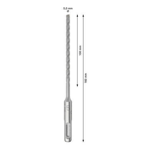 Bosch PRO Foret à percussion SDS plus-5X, 5 x 100 x 160 mm, 10 pcs