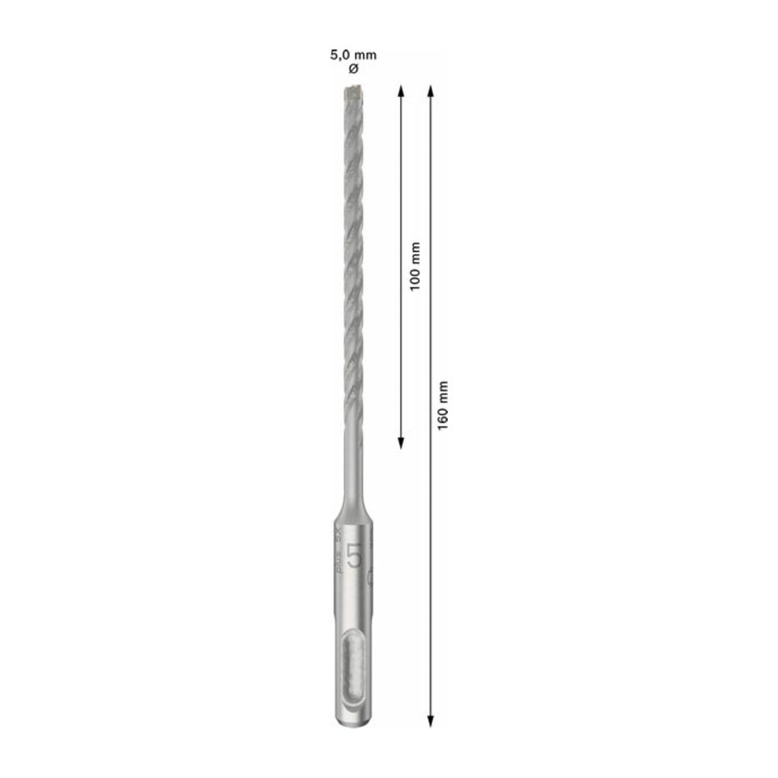 Bosch PRO Foret à percussion SDS plus-5X, 5 x 100 x 160 mm, 10 pcs