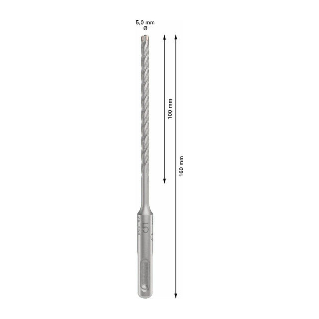 Bosch PRO Foret à percussion SDS plus-5X, 5 x 100 x 160 mm