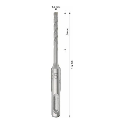 Bosch PRO Foret à percussion SDS plus-5X, 5 x 50 x 110 mm, 10 pcs