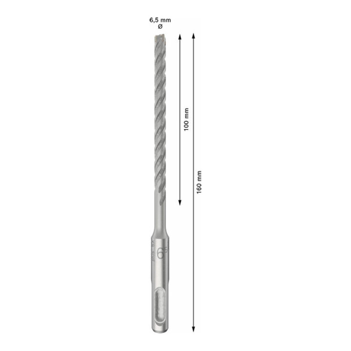 Bosch PRO Foret à percussion SDS plus-5X, 6,5 x 100 x 160 mm, 10 pcs