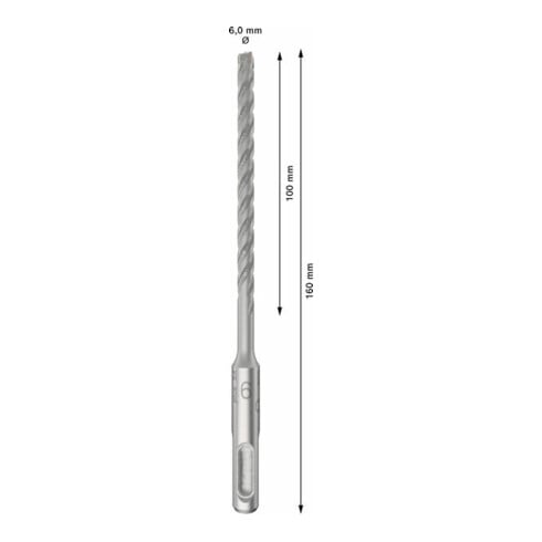 Bosch PRO Foret à percussion SDS plus-5X, 6 x 100 x 160 mm, 10 pcs