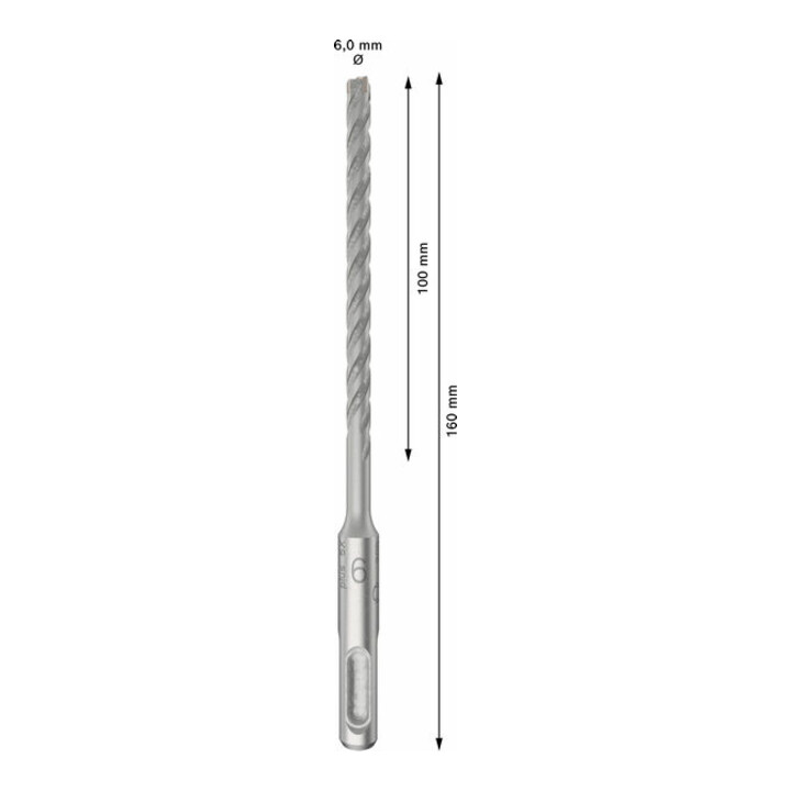 Bosch PRO Foret à percussion SDS plus-5X, 6 x 100 x 160 mm, 10 pcs