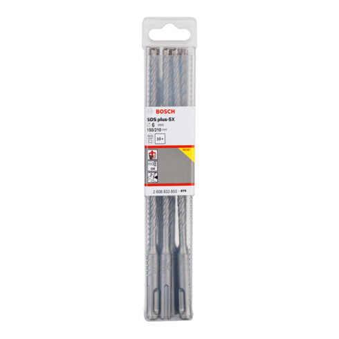 Bosch PRO Foret à percussion SDS plus-5X, 6 x 150 x 210 mm, 10 pcs