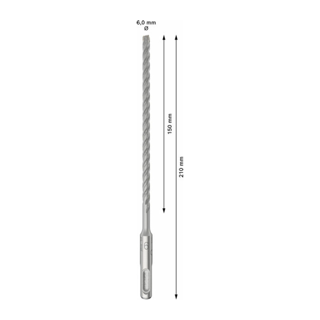 Bosch PRO Foret à percussion SDS plus-5X, 6 x 150 x 210 mm, 10 pcs