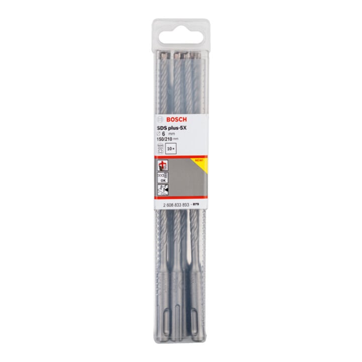 Bosch PRO Foret à percussion SDS plus-5X, 6 x 150 x 210 mm, 10 pcs