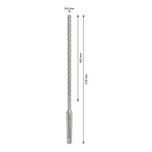 Bosch PRO Foret à percussion SDS plus-5X, 6 x 150 x 210 mm
