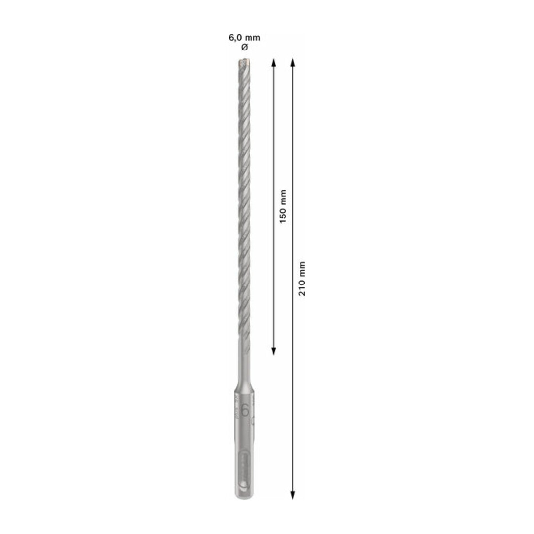 Bosch PRO Foret à percussion SDS plus-5X, 6 x 150 x 210 mm