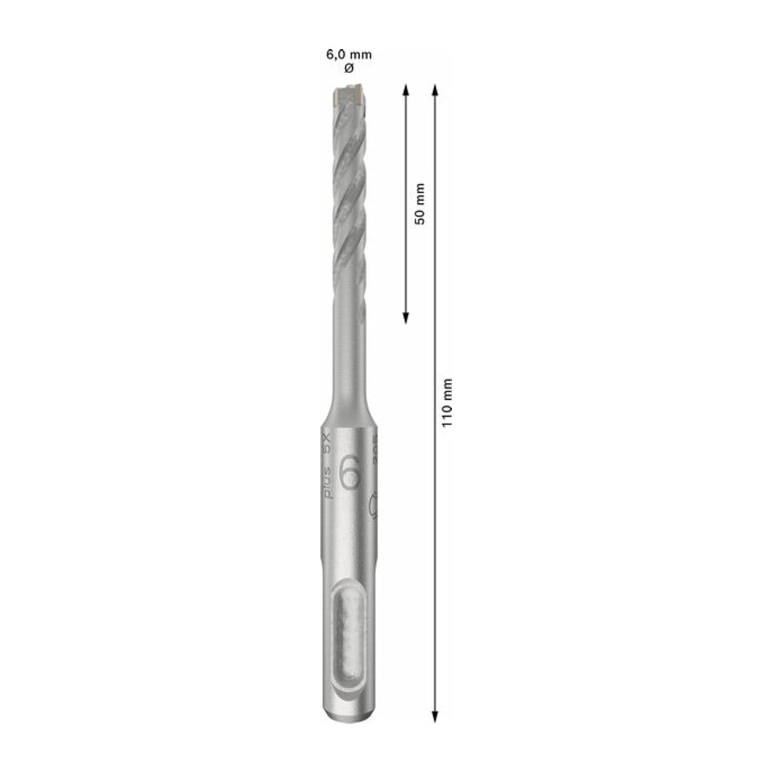 Bosch PRO Foret à percussion SDS plus-5X, 6 x 50 x 110 mm, 10 pcs