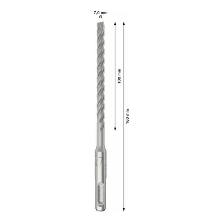Bosch PRO Foret à percussion SDS plus-5X, 7 x 100 x 160 mm, 10 pcs