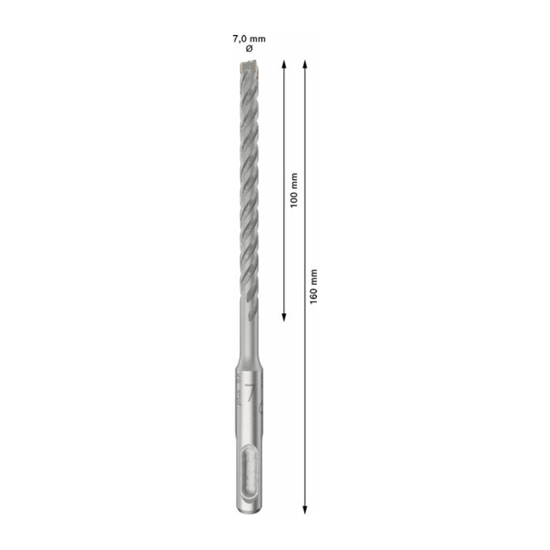 Bosch PRO Foret à percussion SDS plus-5X, 7 x 100 x 160 mm, 10 pcs