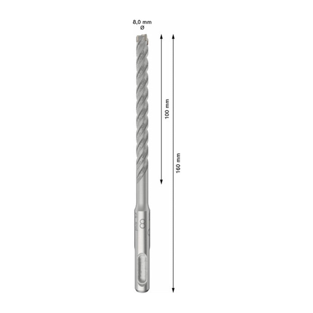 Bosch PRO Foret à percussion SDS plus-5X, 8 x 100 x 160 mm, 10 pcs