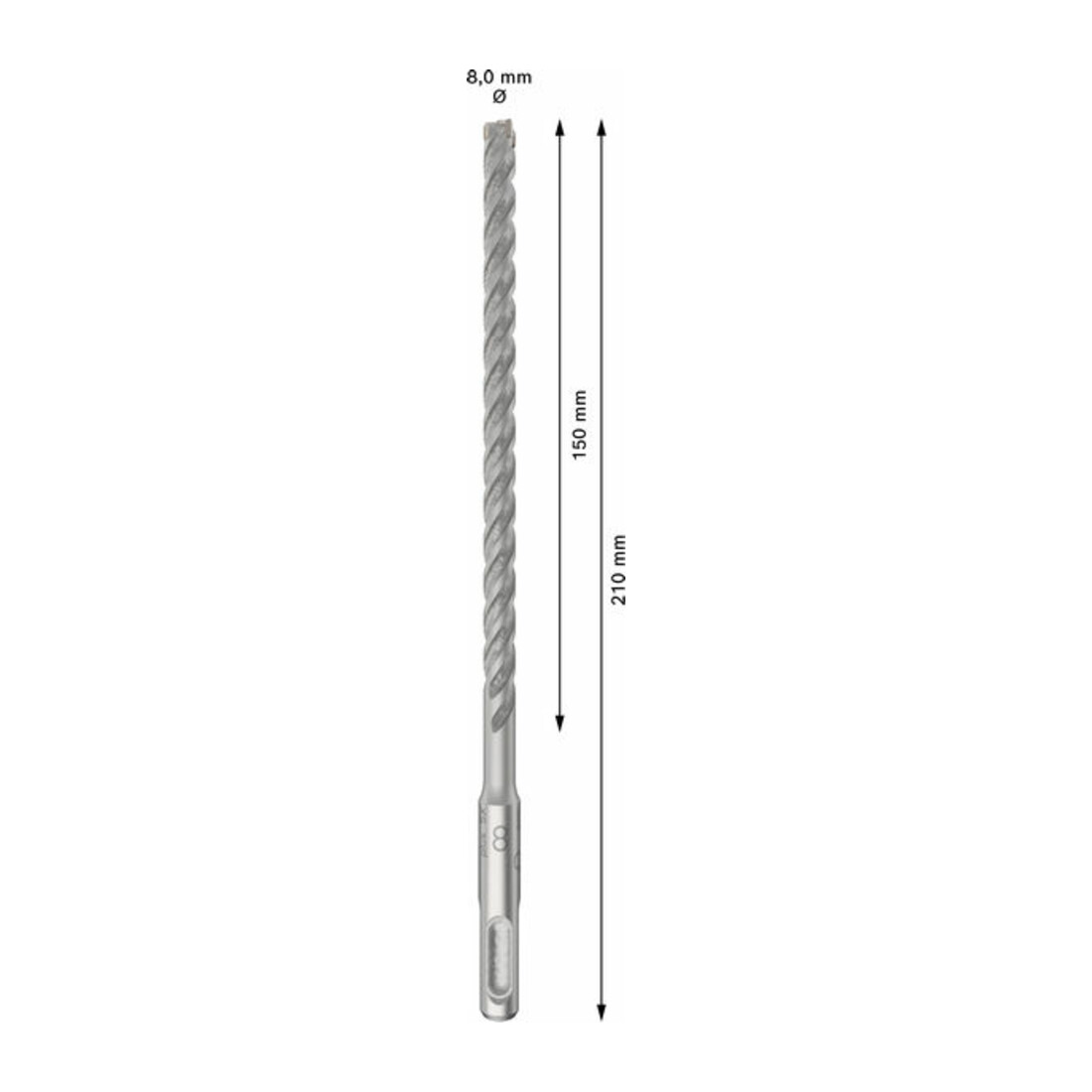 Bosch PRO Foret à percussion SDS plus-5X, 8 x 150 x 210 mm, 10 pcs