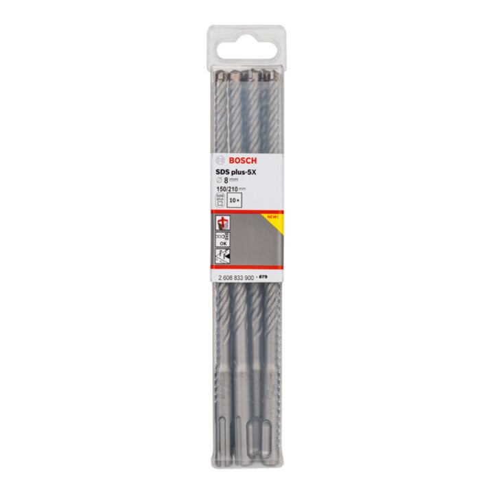 Bosch PRO Foret à percussion SDS plus-5X, 8 x 150 x 210 mm, 10 pcs