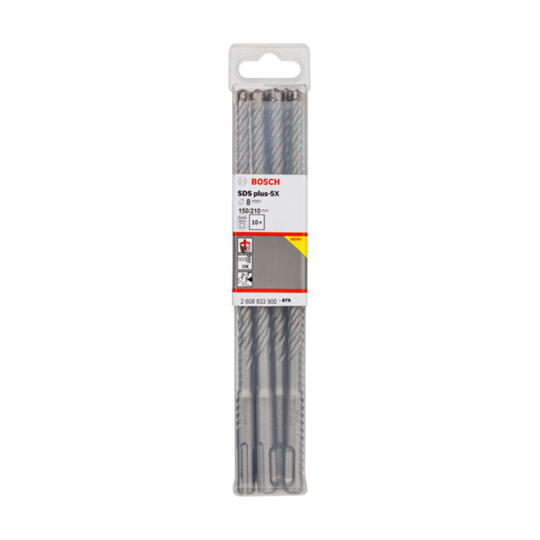 Bosch PRO Foret à percussion SDS plus-5X, 8 x 150 x 210 mm, 10 pcs
