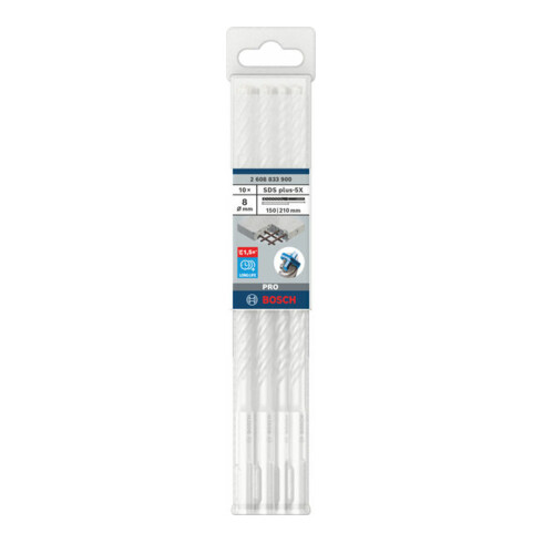 Bosch PRO Foret à percussion SDS plus-5X, 8 x 150 x 210 mm, 10 pcs