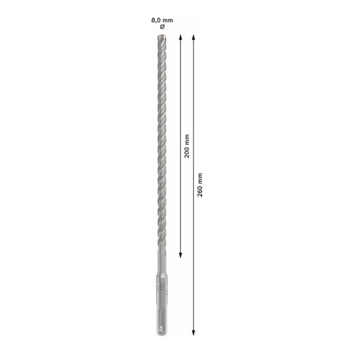 Bosch PRO Foret à percussion SDS plus-5X, 8 x 200 x 260 mm