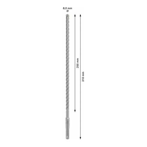 Bosch PRO Foret à percussion SDS plus-5X, 8 x 250 x 310 mm