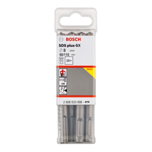 Bosch PRO Foret à percussion SDS plus-5X, 8 x 50 x 110 mm, 10 pcs.