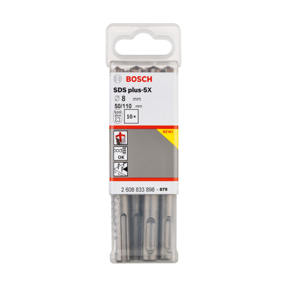 Bosch PRO Foret à percussion SDS plus-5X, 8 x 50 x 110 mm, 10 pcs.