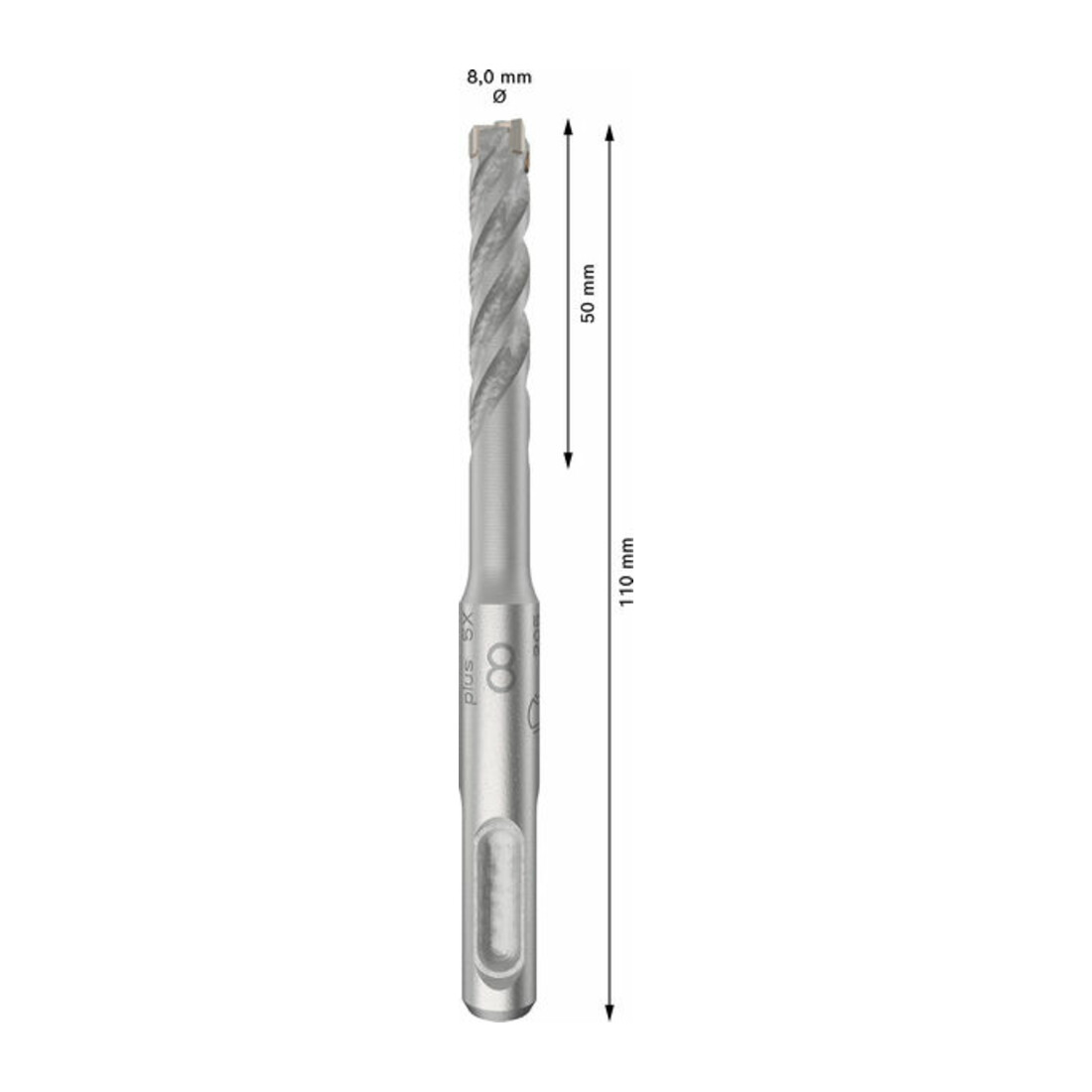 Bosch PRO Foret à percussion SDS plus-5X, 8 x 50 x 110 mm, 10 pcs.