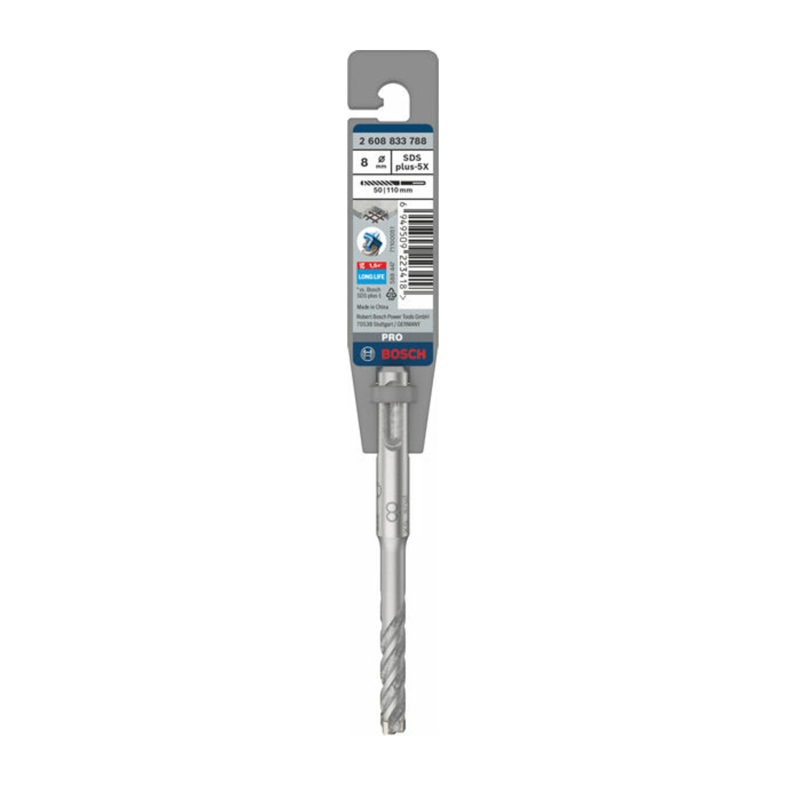 Bosch PRO Foret à percussion SDS plus-5X, 8 x 50 x 110 mm