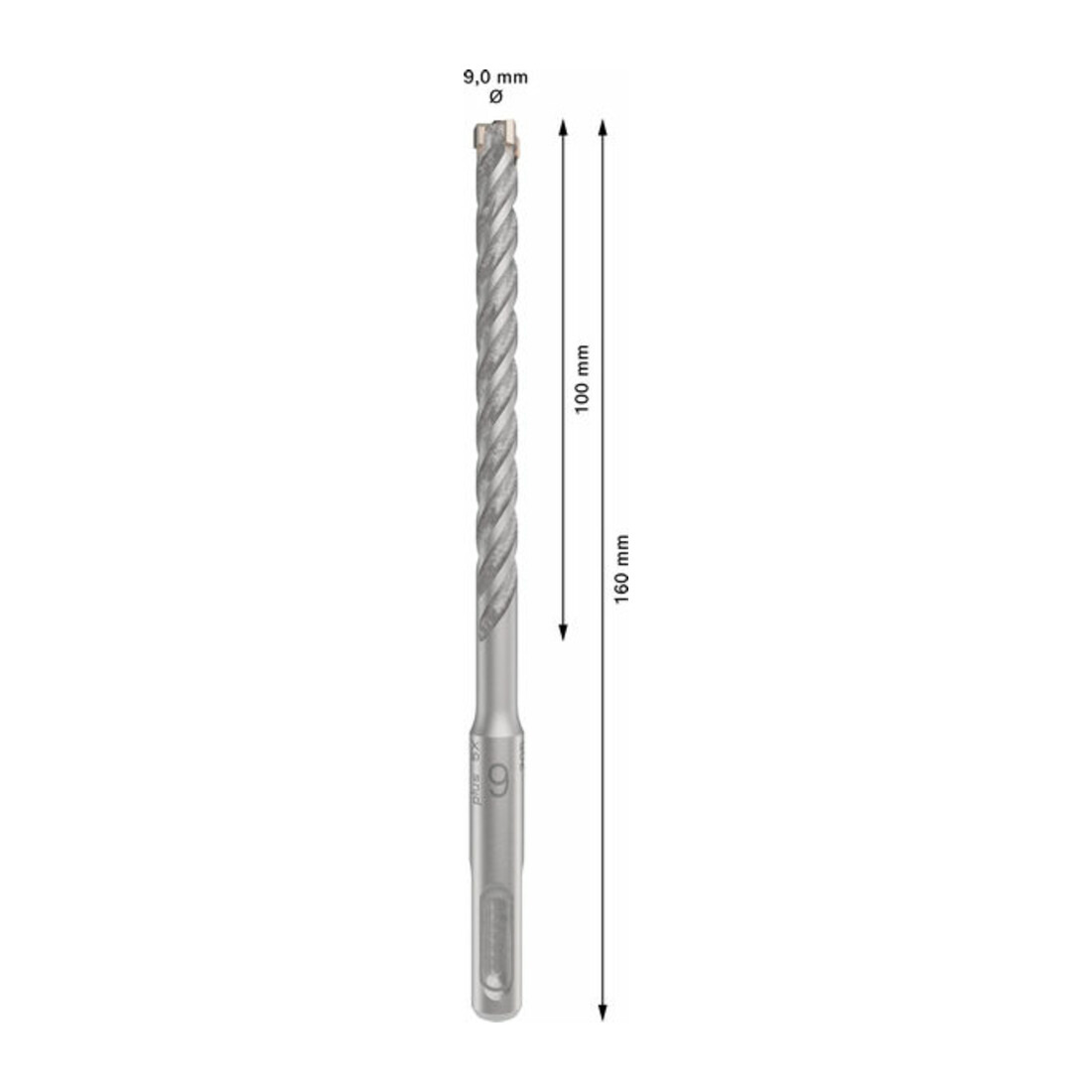 Bosch PRO Foret à percussion SDS plus-5X, 9 x 100 x 160 mm