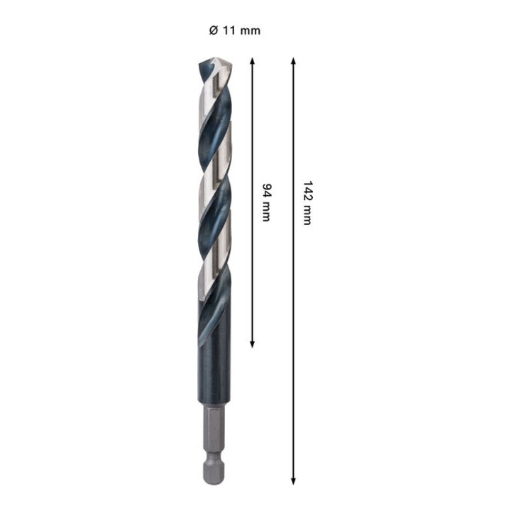 Bosch PRO Foret hélicoïdal à percussion HSS-G Metal, 11 x 94 x 142 mm