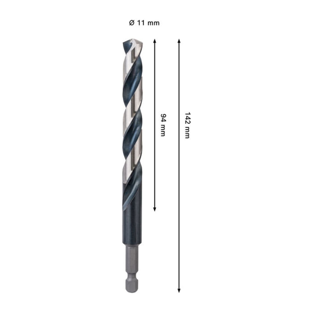 Bosch PRO Foret hélicoïdal à percussion HSS-G Metal, 11 x 94 x 142 mm