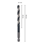 Bosch PRO Foret hélicoïdal à percussion HSS-G métal, 7 x 69 x 109 mm-4