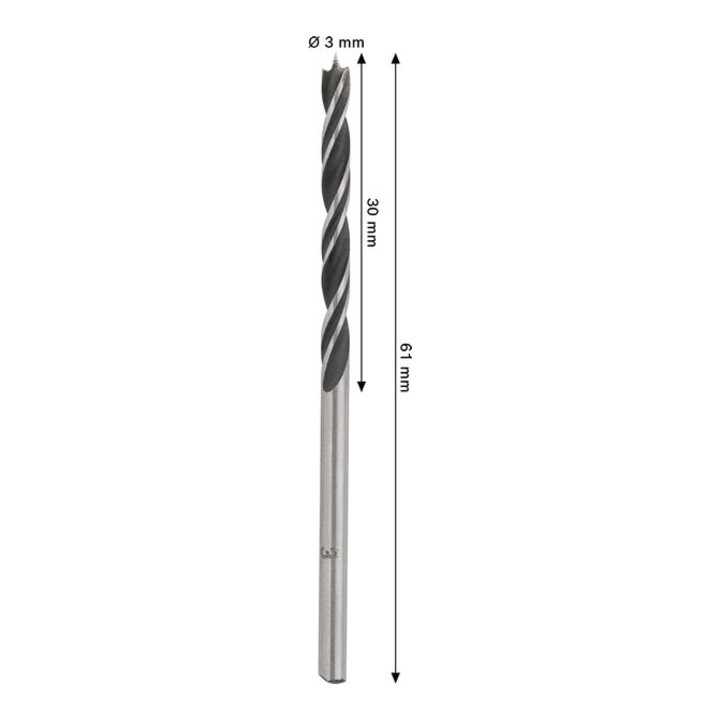 Bosch PRO Foret hélicoïdal bois, 3x30x61 mm
