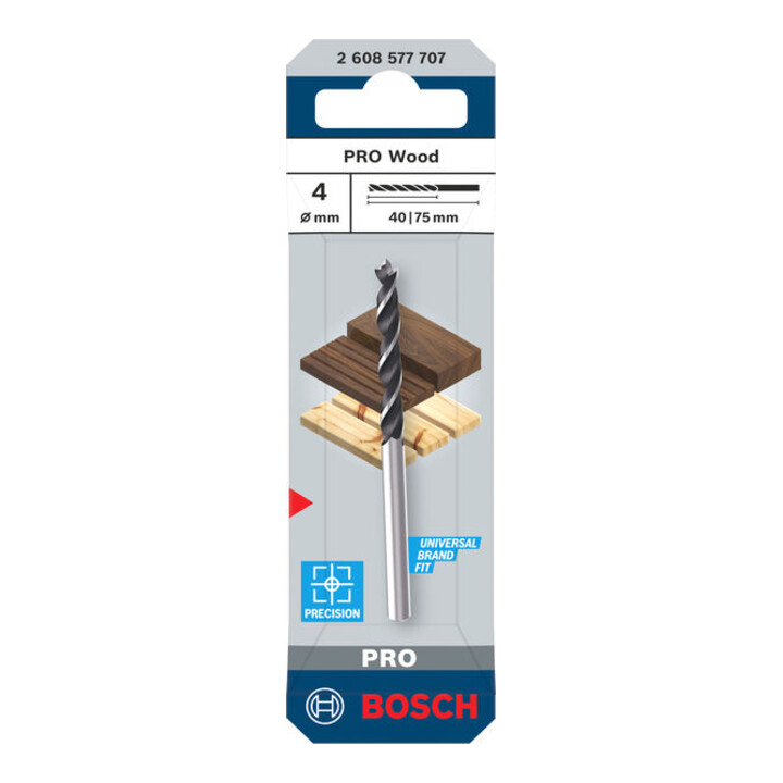 Bosch PRO Foret hélicoïdal bois, 4x40x75 mm