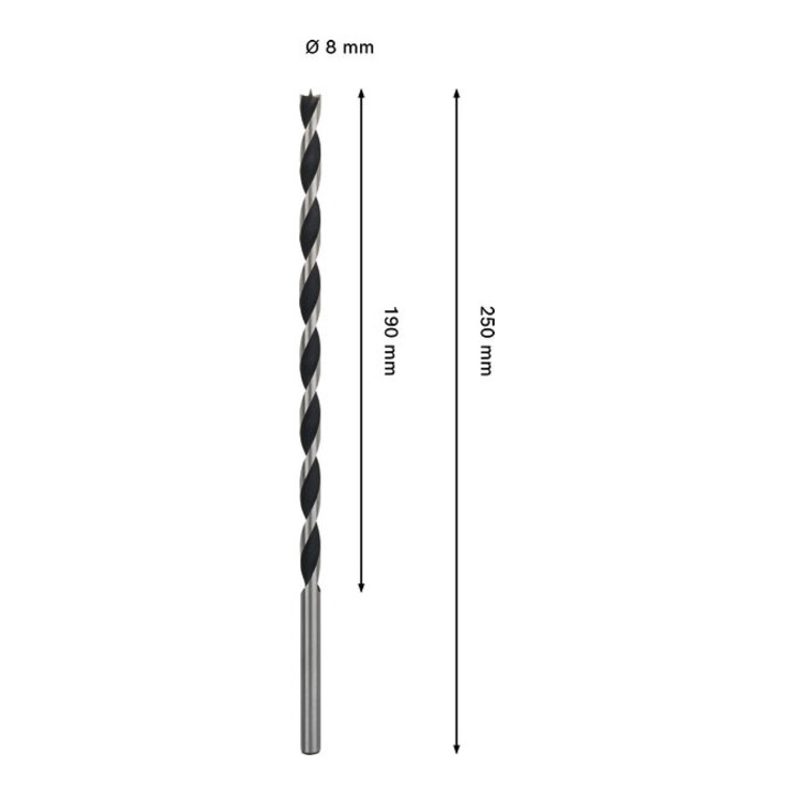 Bosch PRO Foret hélicoïdal bois, 8x190x250 mm